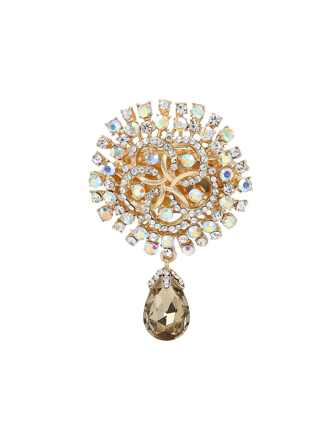 gold metal brooch - 15627808 - Zoom Image - 1