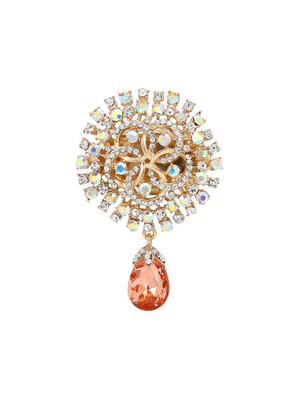 beige metal brooch - 15627809 - Standard Image - 1