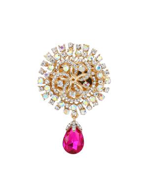 pink metal brooch - 15627811 - Standard Image - 1