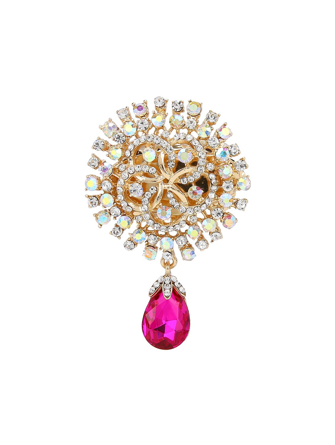 pink metal brooch - 15627811 - Zoom Image - 1