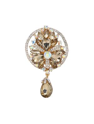 gold metal brooch - 15627814 - Standard Image - 1