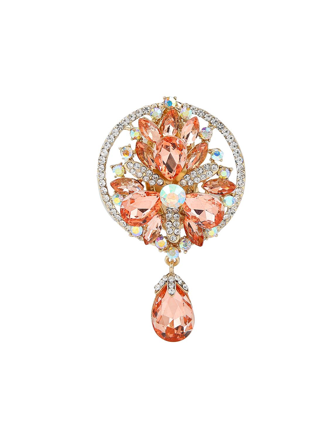 beige metal brooch - 15627815 - Zoom Image - 1