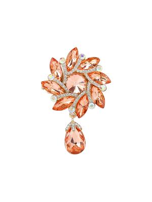 beige metal brooch - 15627821 - Standard Image - 1