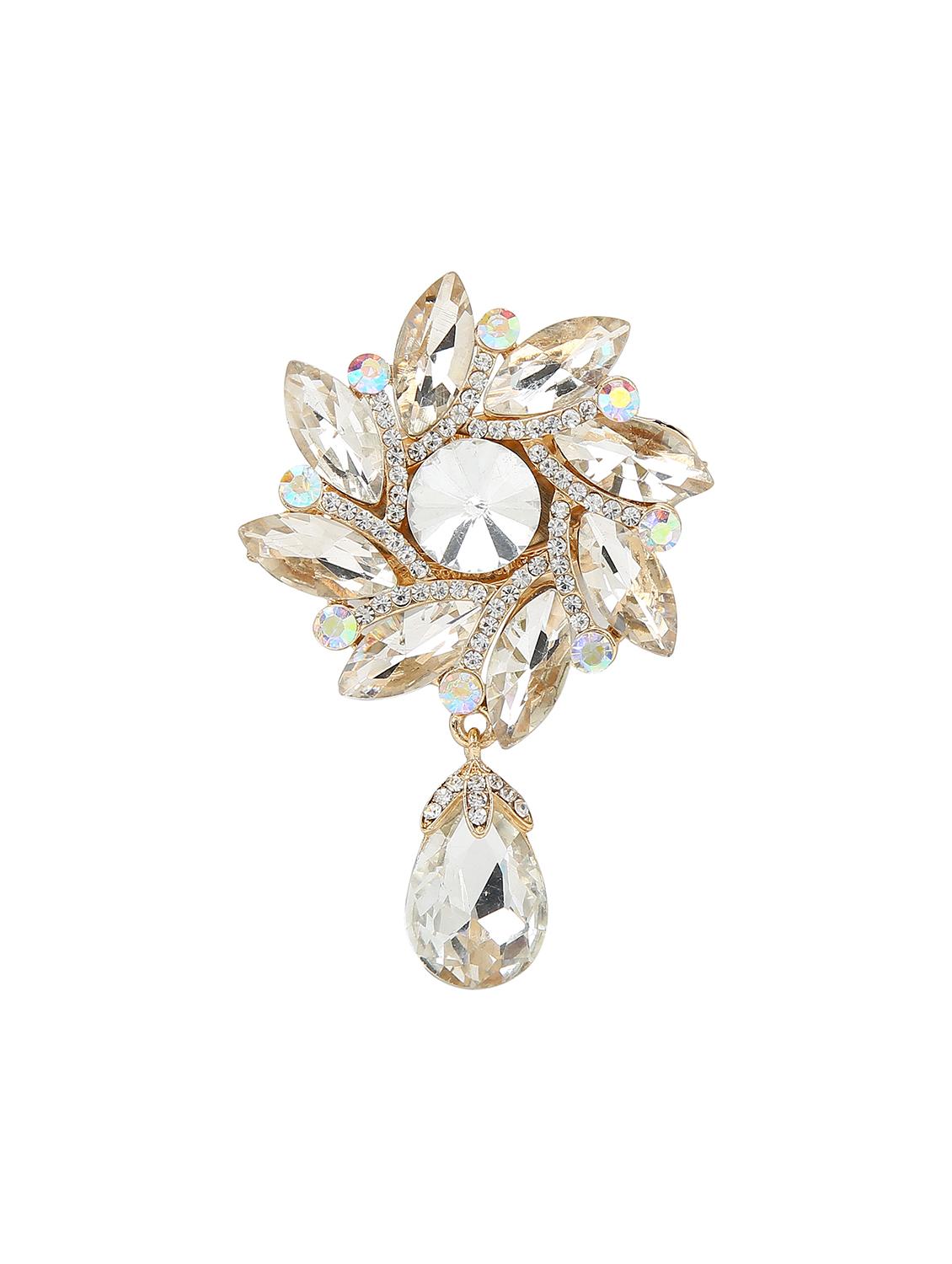 white metal brooch - 15627824 - Zoom Image - 1