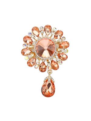 beige metal brooch - 15627827 - Standard Image - 1