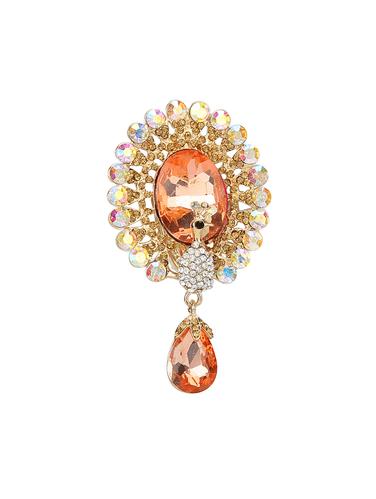 beige metal brooch - 15627839 - Very Small Image - 1