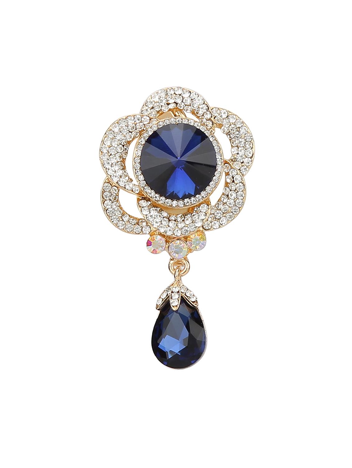 blue metal brooch - 15627843 - Zoom Image - 1