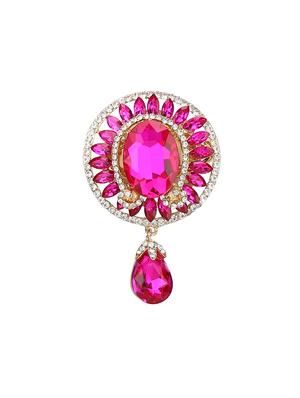 pink metal brooch - 15627853 - Standard Image - 1