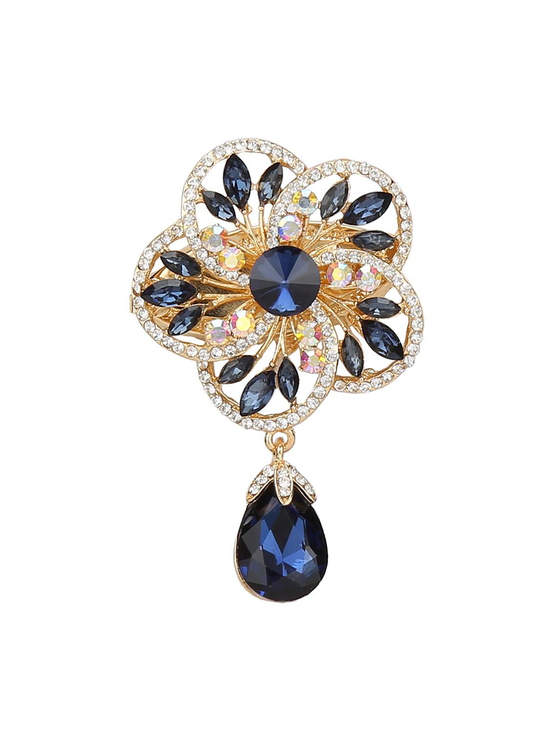 blue metal brooch - 15627855 - Zoom Image - 1
