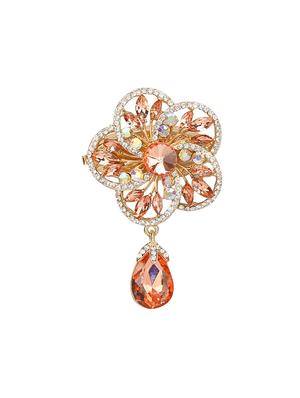 beige metal brooch - 15627857 - Standard Image - 1