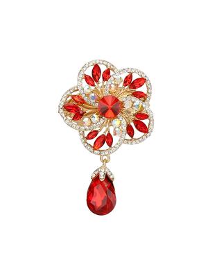 red metal brooch - 15627858 - Standard Image - 1