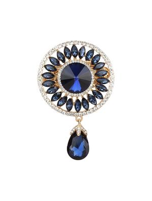 blue metal brooch - 15627860 - Standard Image - 1