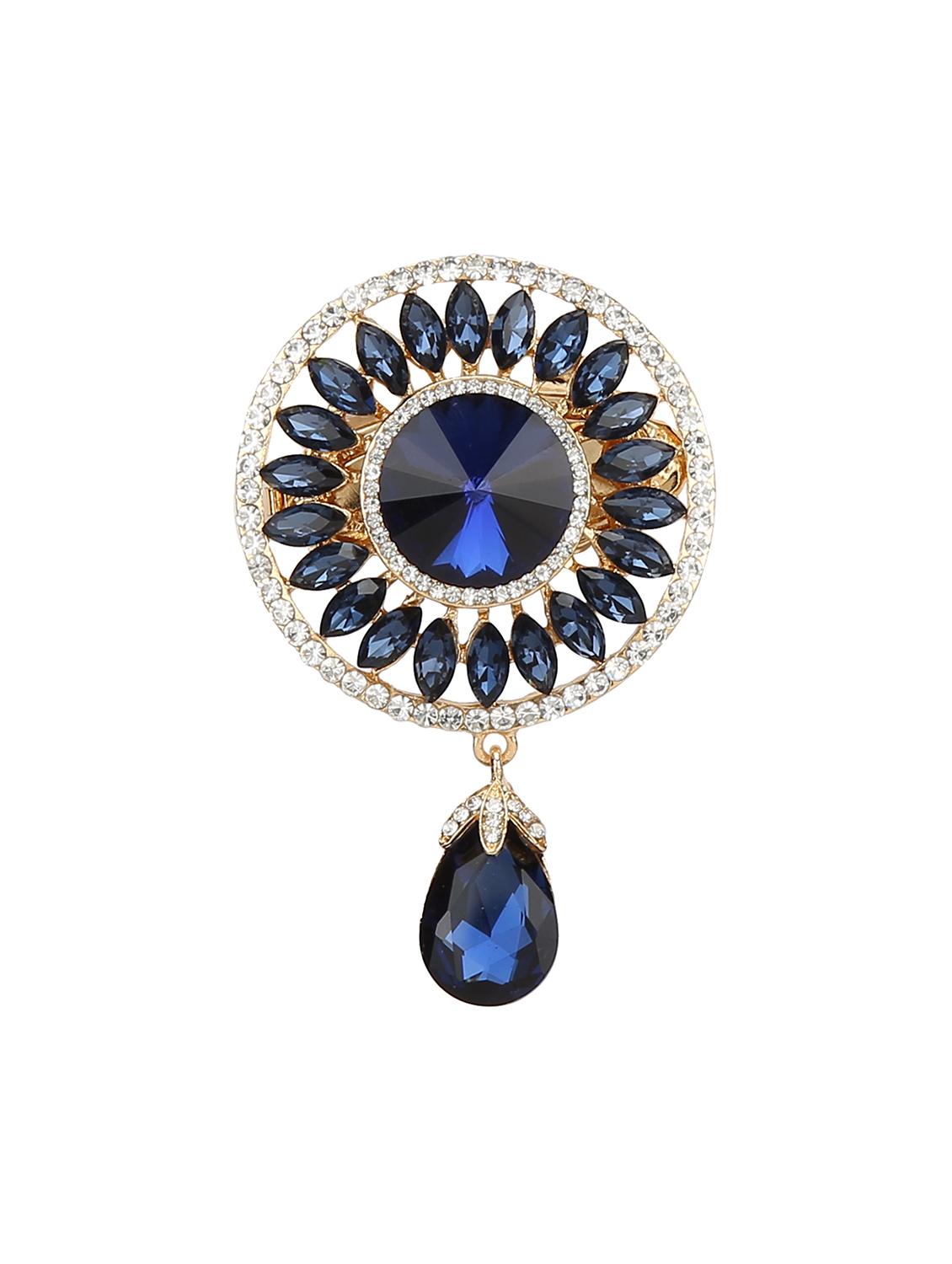 blue metal brooch - 15627860 - Zoom Image - 1