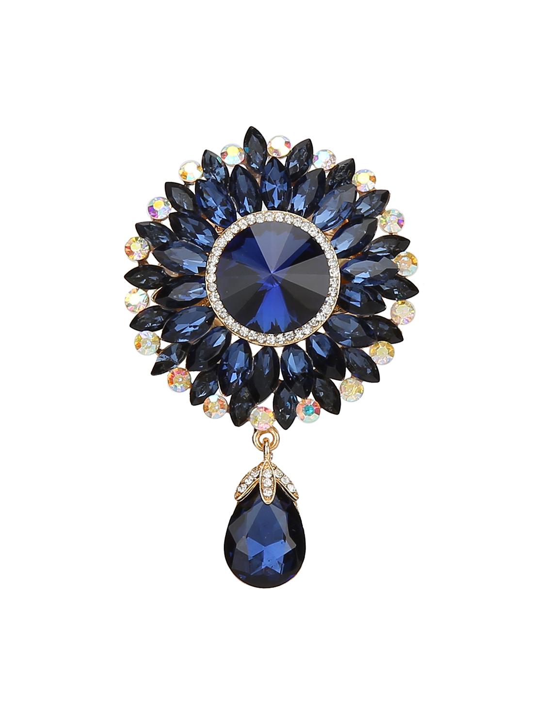 blue metal brooch - 15627865 - Zoom Image - 1