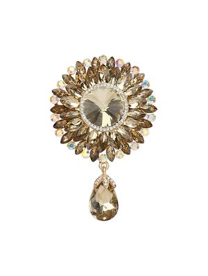 gold metal brooch - 15627866 - Standard Image - 1