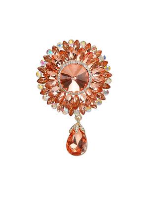 beige metal brooch - 15627867 - Standard Image - 1