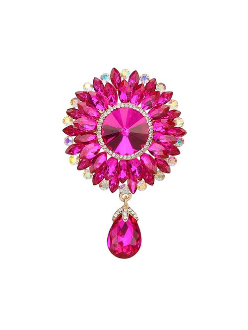 pink metal brooch - 15627869 - Standard Image - 1