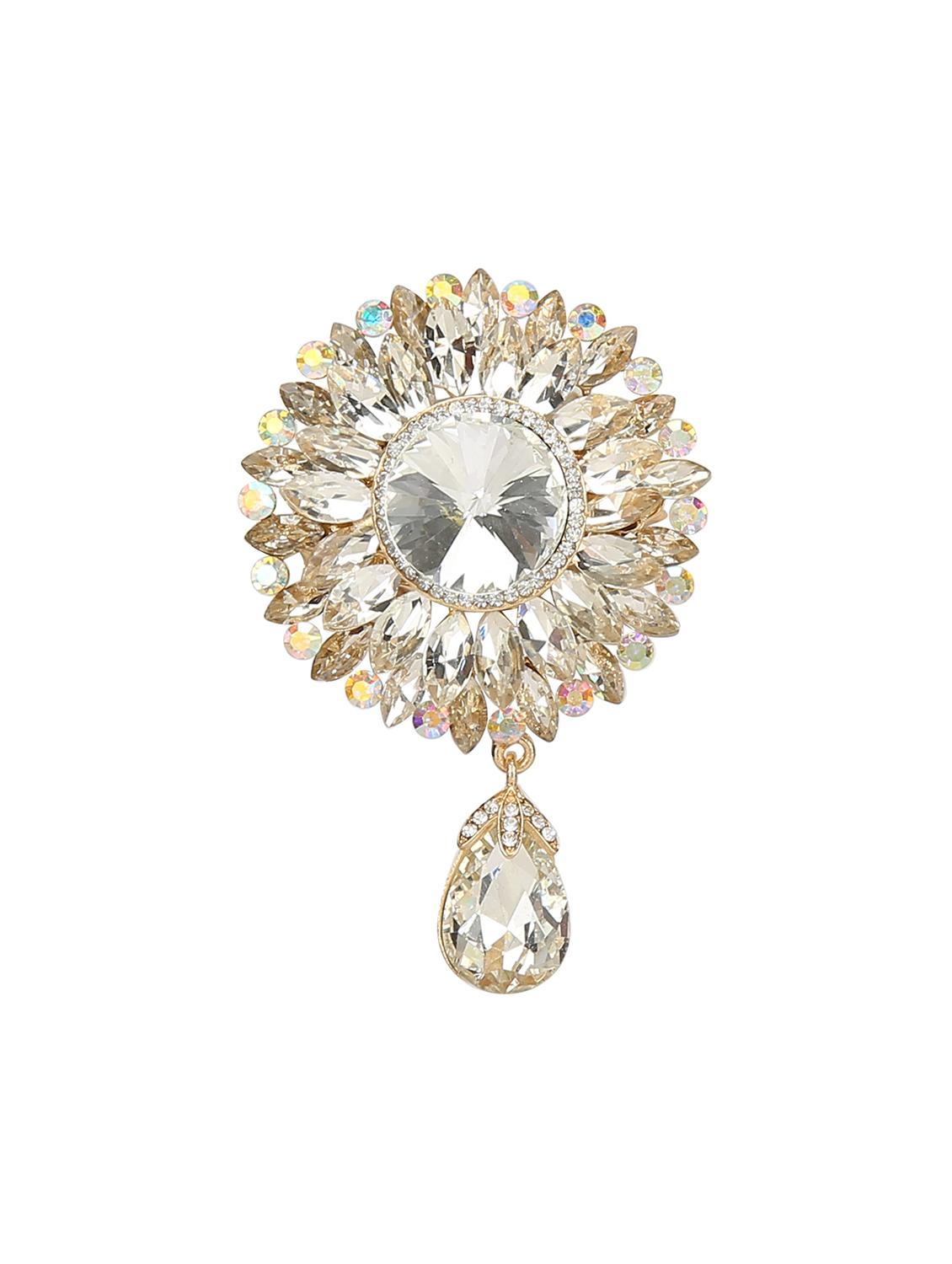white metal brooch - 15627870 - Zoom Image - 1