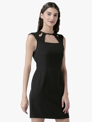 cut out detail a-line dress - 15627879 - Standard Image - 2
