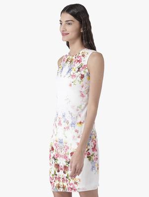 keyhole back floral sheath dress - 15627892 - Standard Image - 2