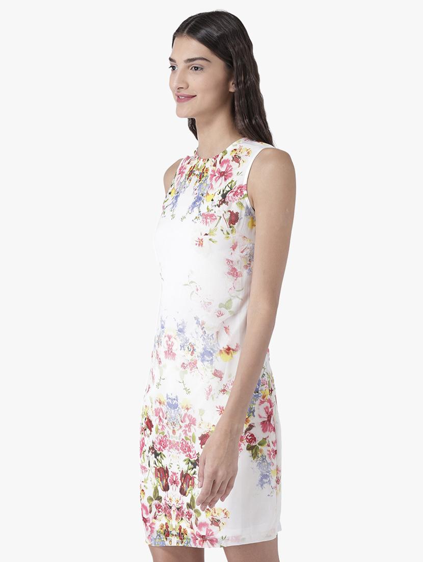 keyhole back floral sheath dress - 15627892 - Zoom Image - 2