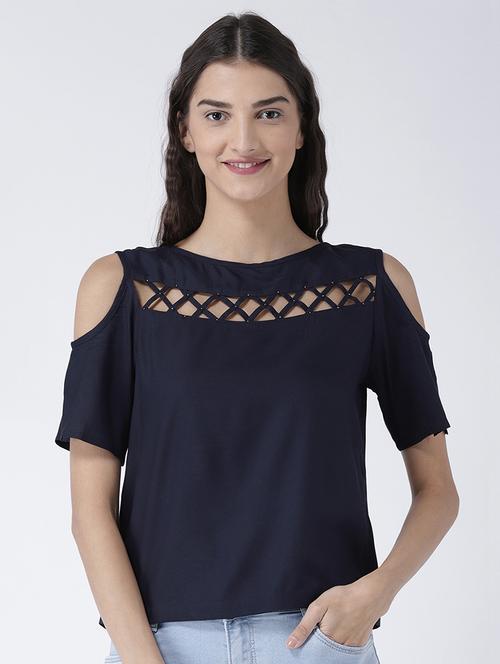 criss cross detail back pleat top - 15627958 - Standard Image - 1