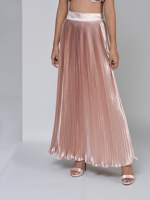 metallic accordion pleat skirt - 15628621 - Standard Image - 1