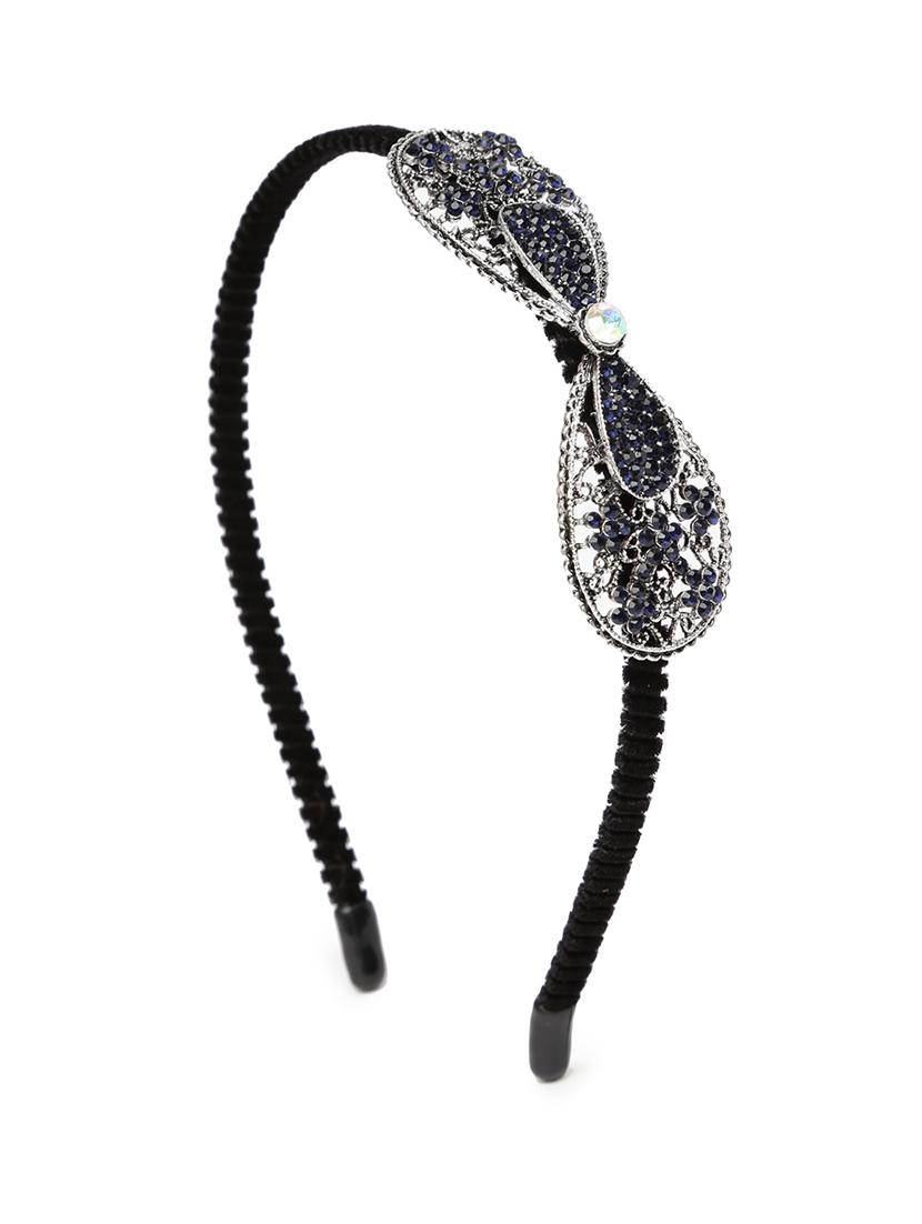 Golden Peacock Women Black Bow Detail Embellished Hairband - 15628651 - Zoom Image - 1