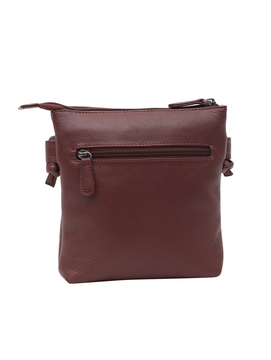 maroon leatherette (pu) messenger sling bag - 15628723 - Zoom Image - 2