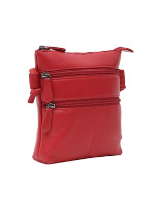 red leatherette (pu) messenger sling bag - 15628724 - Standard Image - 4
