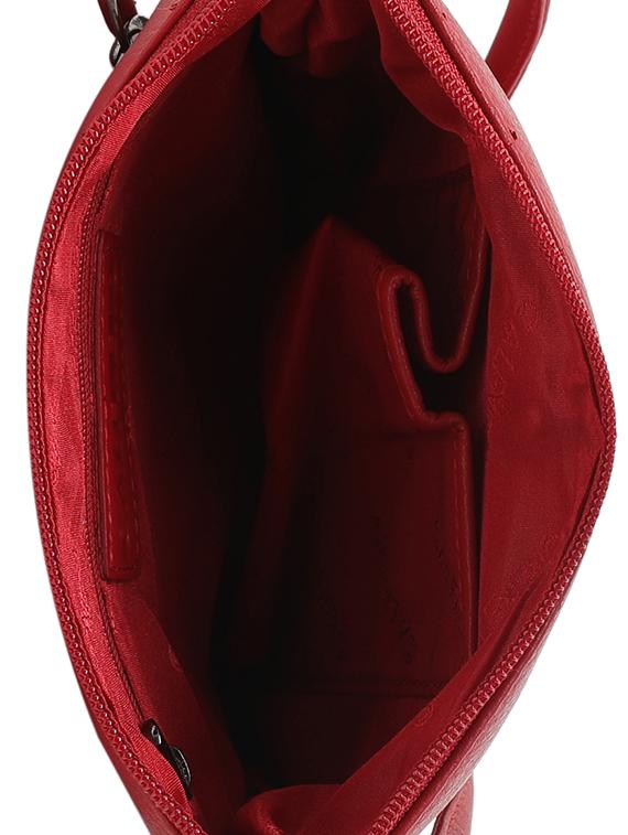 red leatherette (pu) messenger sling bag - 15628724 - Zoom Image - 3