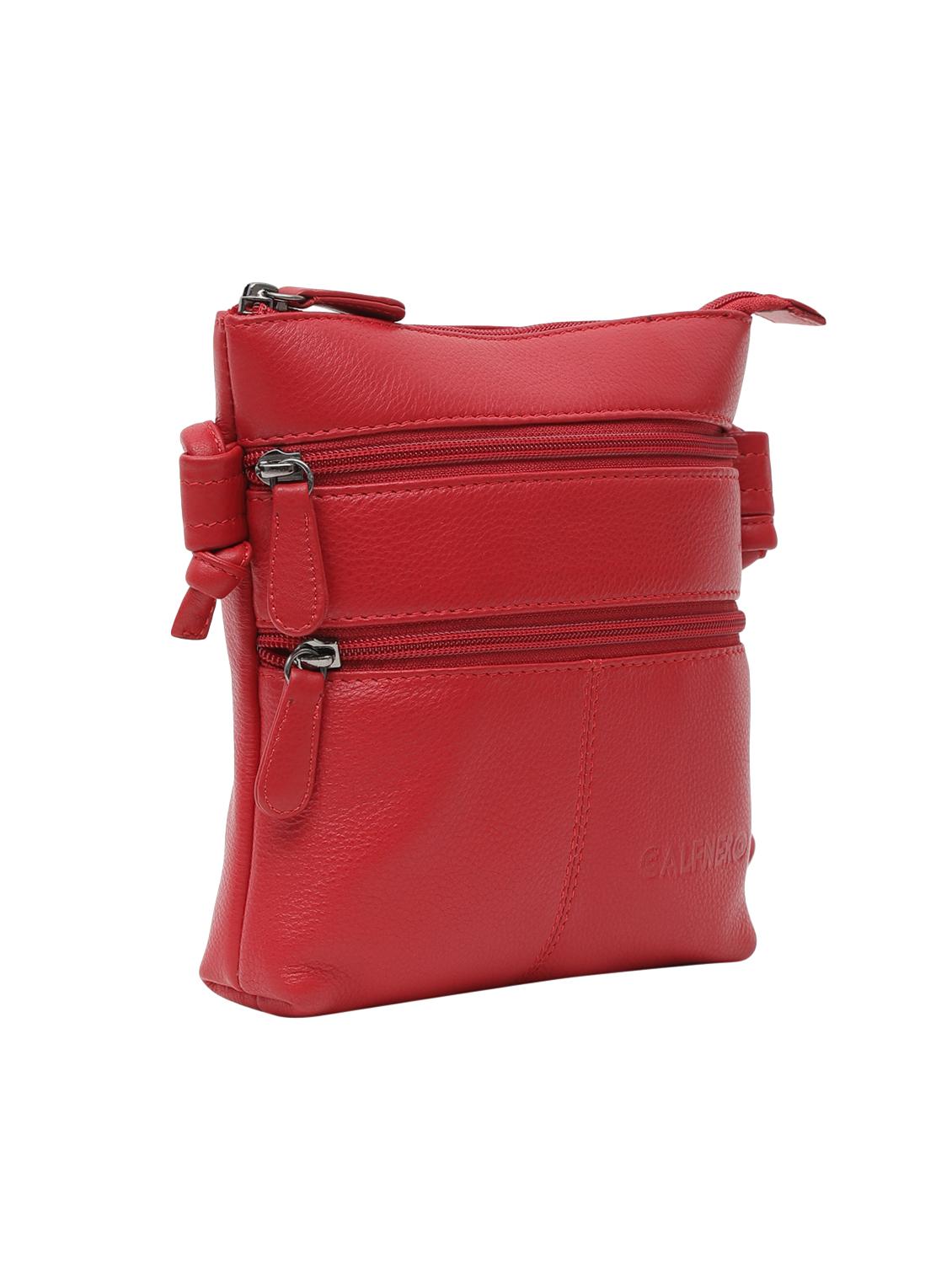 red leatherette (pu) messenger sling bag - 15628724 - Zoom Image - 4