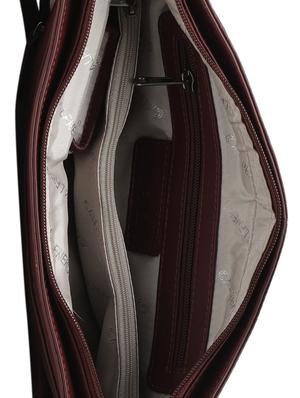maroon leatherette (pu) regular sling bag - 15628730 - Standard Image - 3