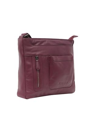 purple leatherette (pu) regular sling bag - 15628731 - Standard Image - 4