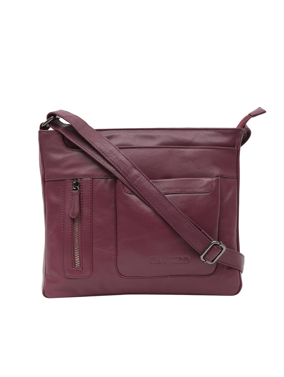 purple leatherette (pu) regular sling bag - 15628731 - Zoom Image - 1