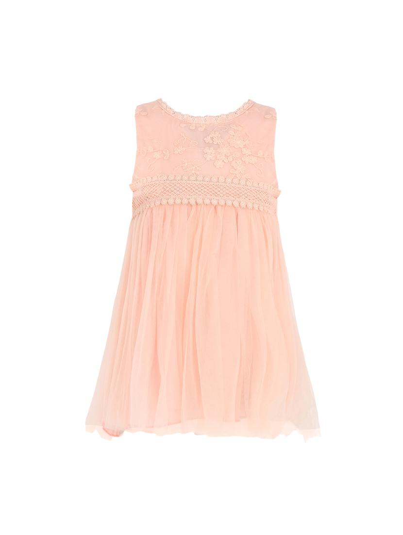 orange net frock - 15628881 - Zoom Image - 1