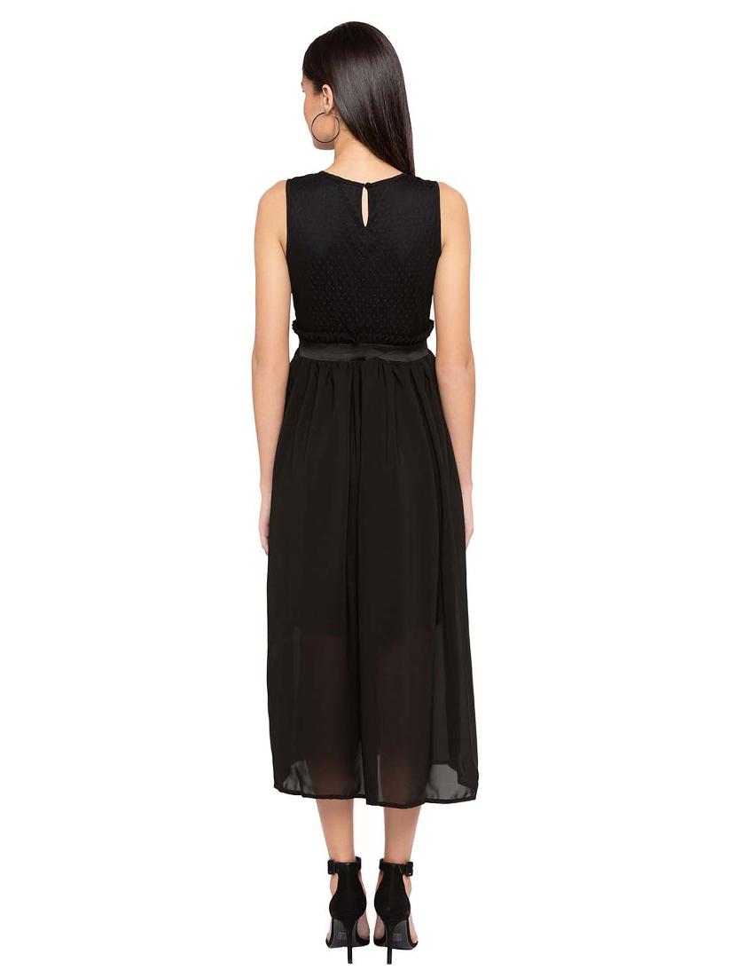frilled detail waist fit and flare dress - 15628927 - Zoom Image - 4