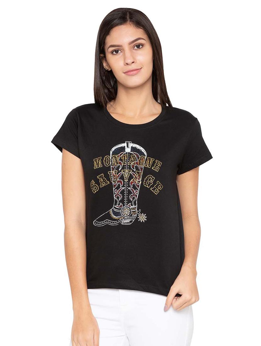short sleeved graphic print tee - 15628939 - Zoom Image - 1