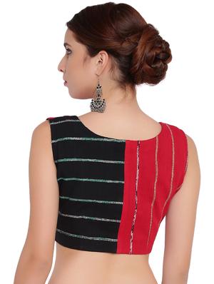 self-design color block blouse - 15629104 - Standard Image - 3