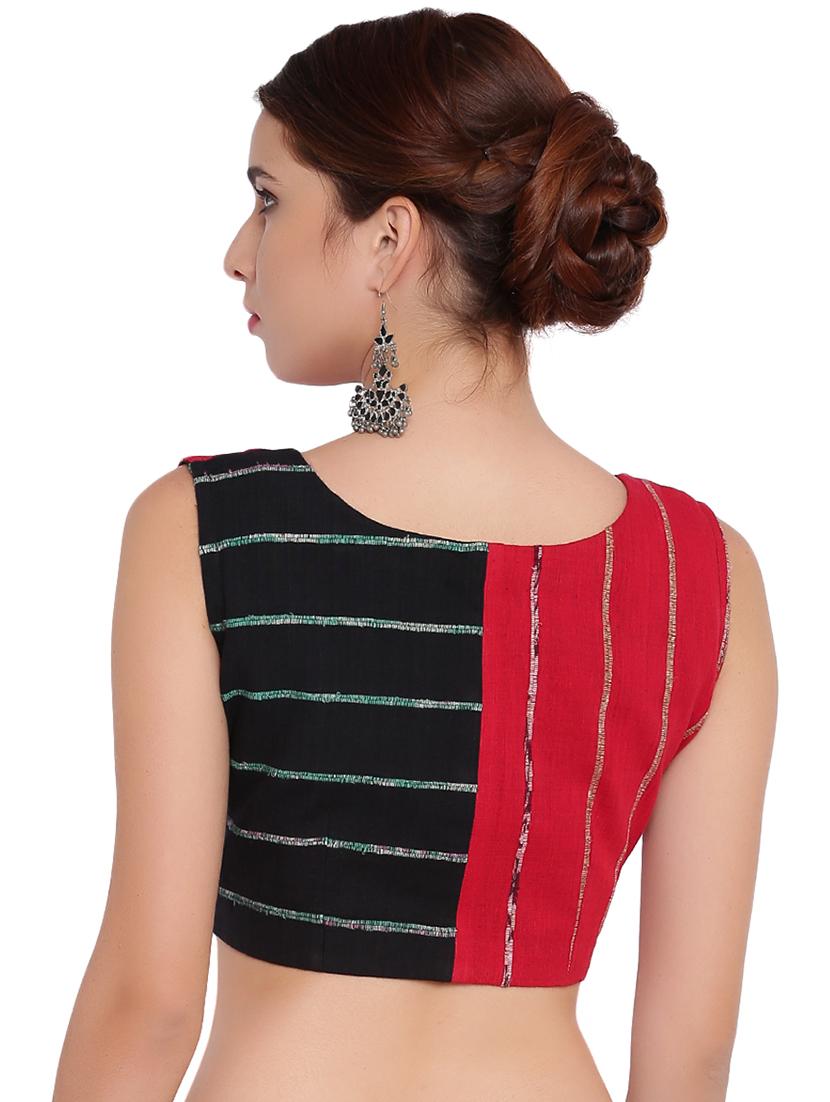 self-design color block blouse - 15629104 - Zoom Image - 3