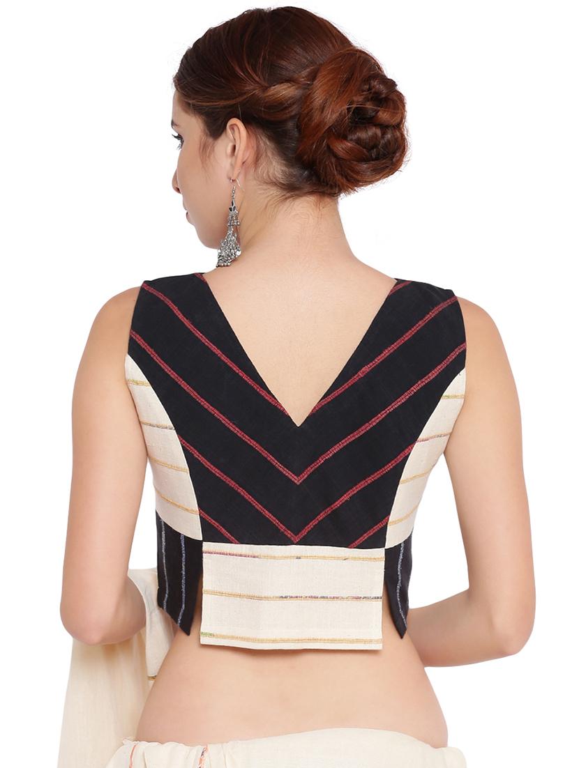 self-design color block blouse - 15629106 - Zoom Image - 3