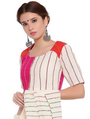 self-design color block blouse - 15629110 - Standard Image - 2