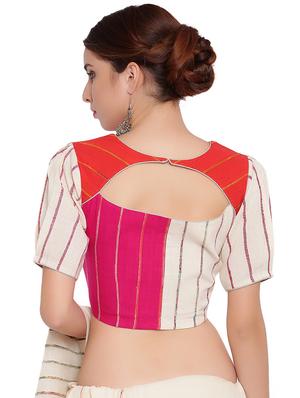self-design color block blouse - 15629110 - Standard Image - 3