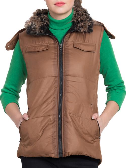 puffer hooded gilet jacket - 15629236 - Very Small Image - 1