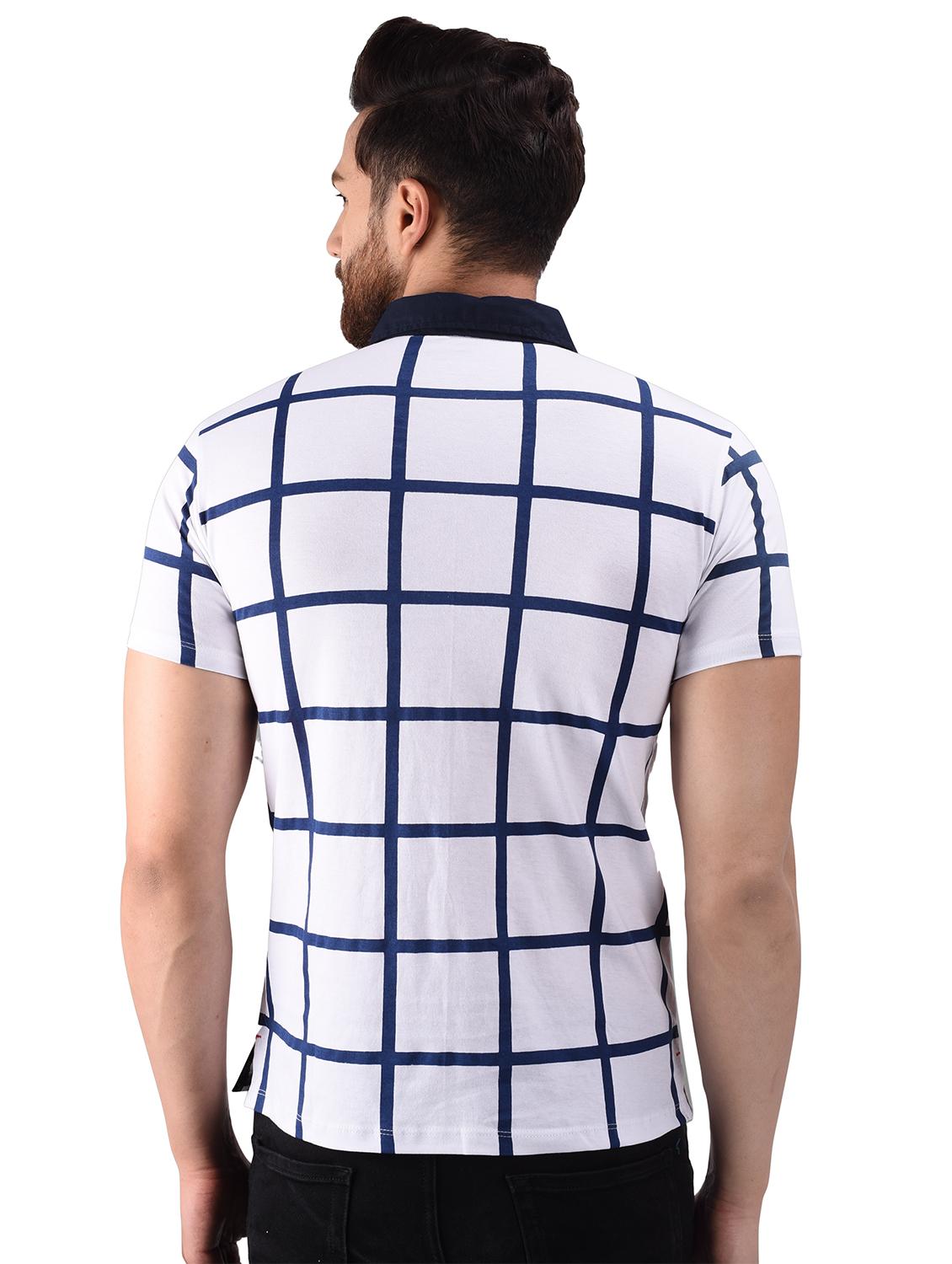 white cotton polo t-shirt - 15629284 - Zoom Image - 3
