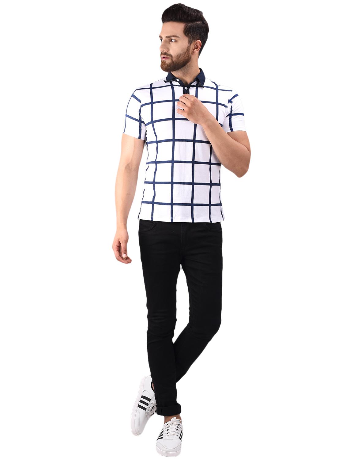 white cotton polo t-shirt - 15629284 - Zoom Image - 4