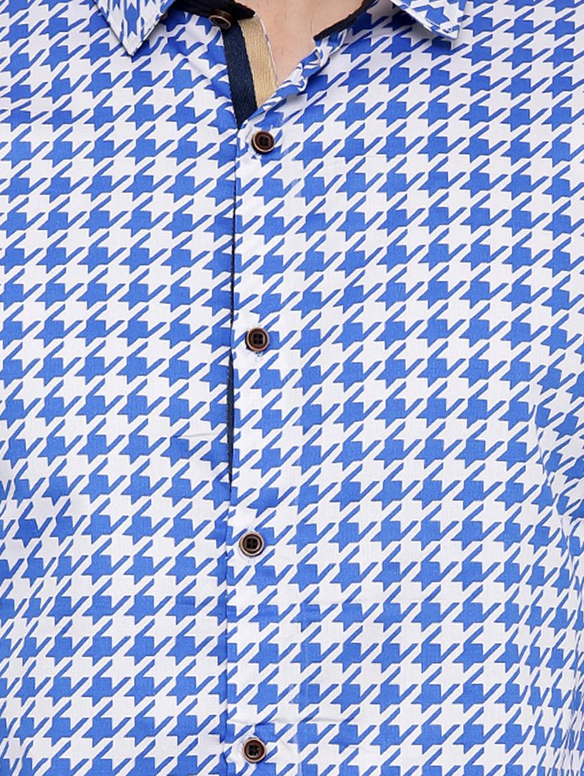 blue cotton casual shirt - 15629495 - Zoom Image - 4