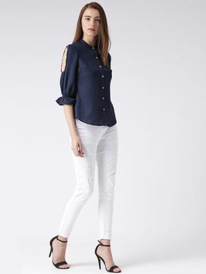pearl embellished slit sleeved shirt - 15630116 - Standard Image - 4
