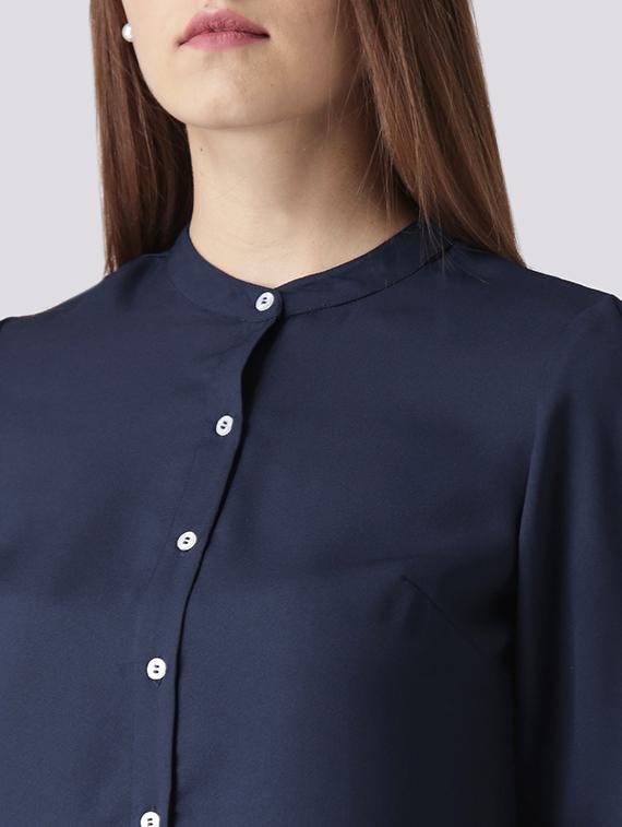 pearl embellished slit sleeved shirt - 15630116 - Zoom Image - 5