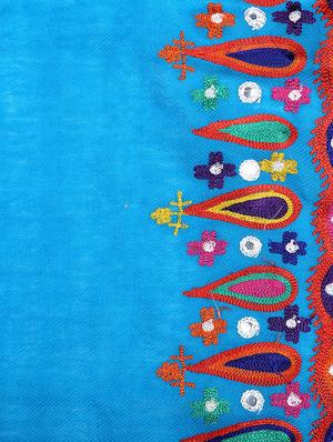 embroidered woolen stole - 15630233 - Standard Image - 2